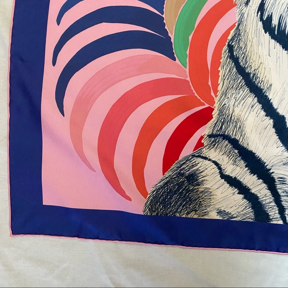 Hermes Tigre Royal double face scarf 90